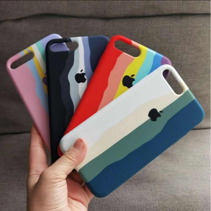 Jual Case Silikon Ori Rainbow Apple Iphone 8 Plus Shopee Indonesia