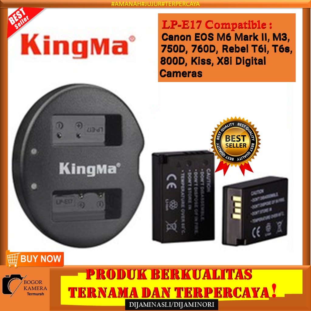 Jual KingMa Paket Complete Battery Batere Baterai Charger Set LP E17