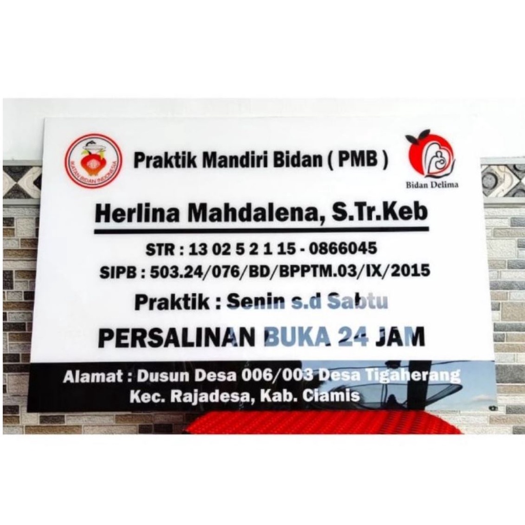 Jual Papan Praktek Apoteker Dokter Bidan Perawat Dll Bisa Custom