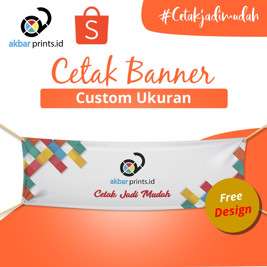 Jual Cetak Spanduk Banner Custom Gratis Design Shopee Indonesia