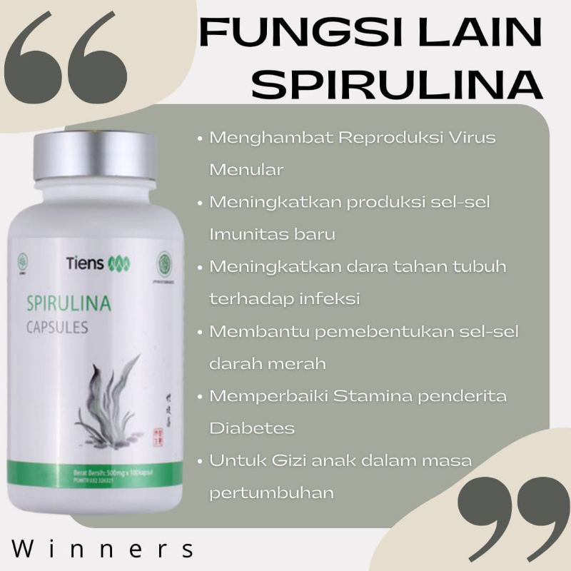 Jual SPIRULINA CAPSULES ORIGINAL TIENS TIANSHI Shopee Indonesia