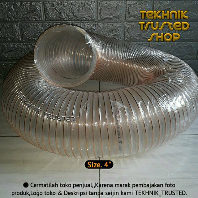 Jual Pu Ducting Hose Flexible Selang Spiral Tembaga Hisap Serbuk