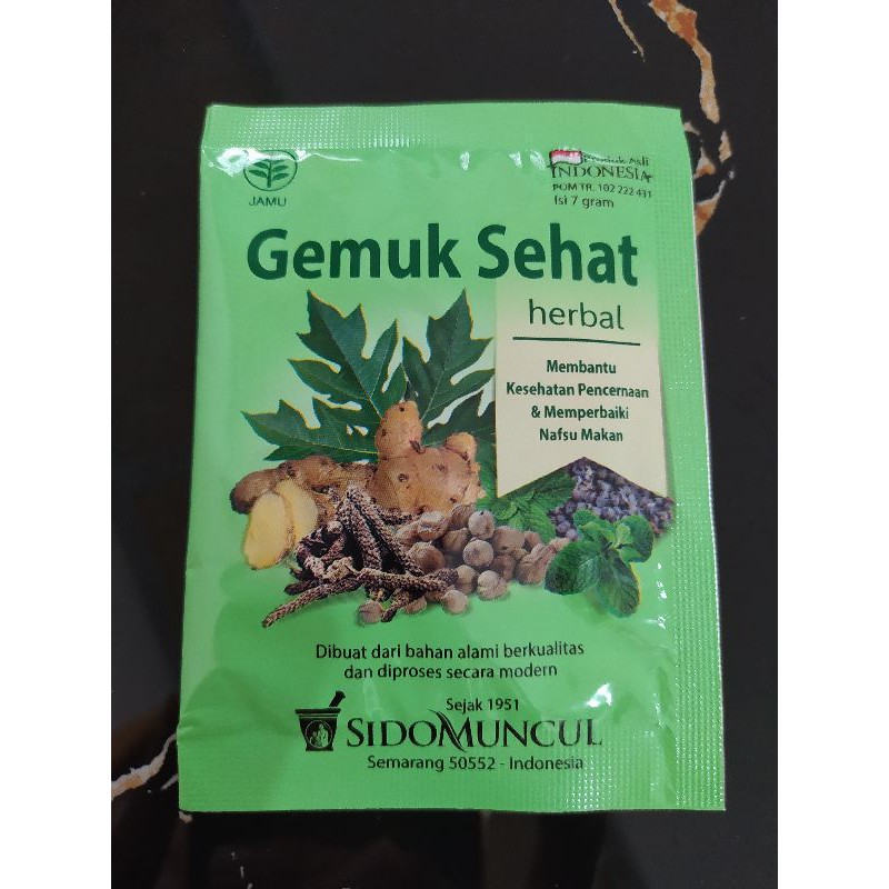 Jual GEMUK SEHAT JAMU SIDOMUNCUL 1 Pack Isi 10 Sachet Shopee Indonesia