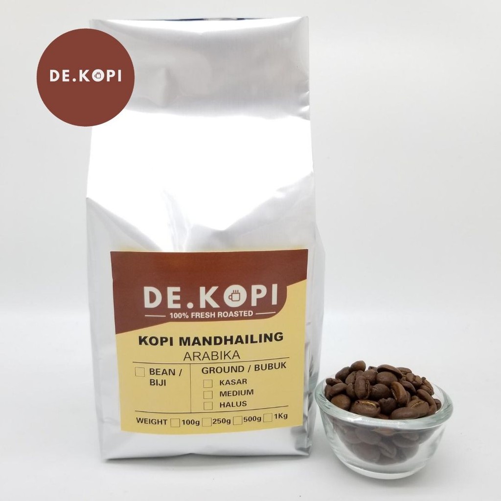 Jual Kopi Arabika Mandailing 1 Kg Roasted Fresh Wangi Semerbak Sangrai