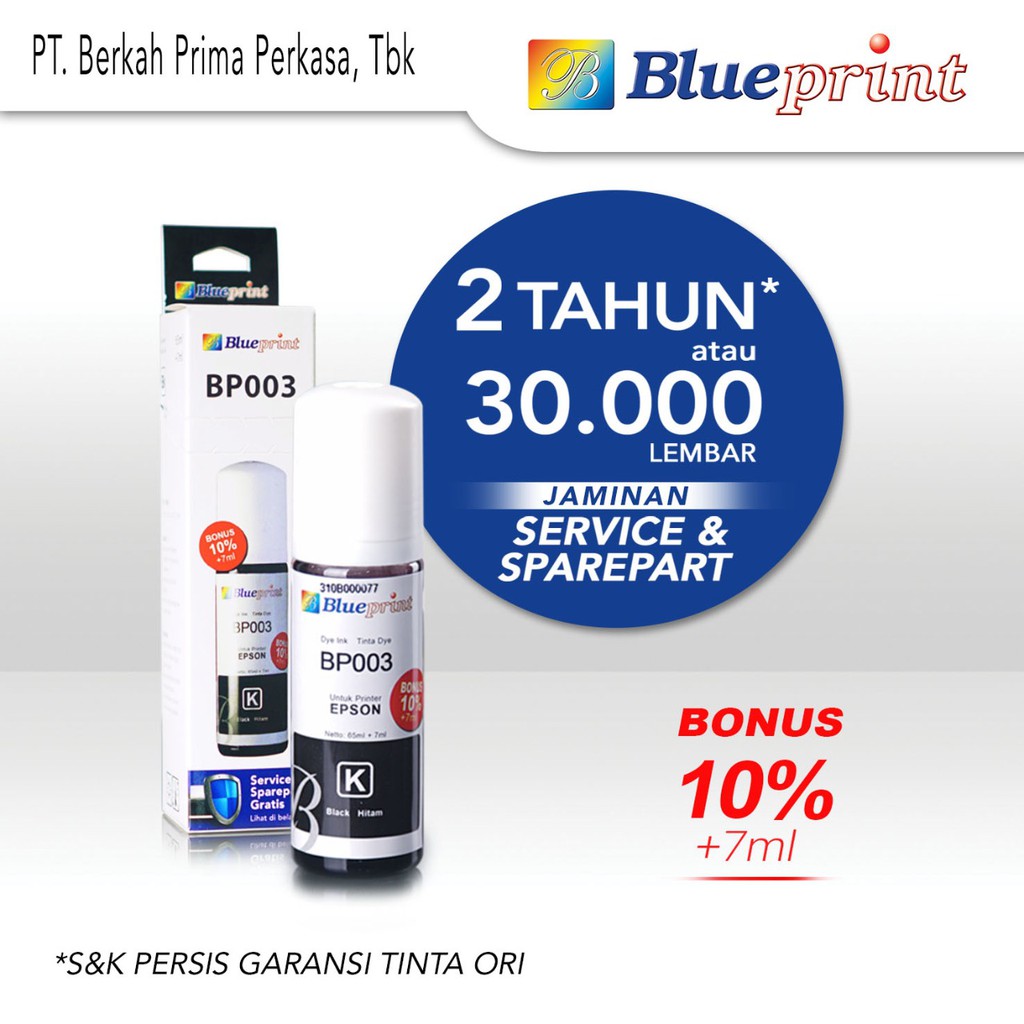 Jual Tinta Epson Blueprint Refill For Printer Epson L L