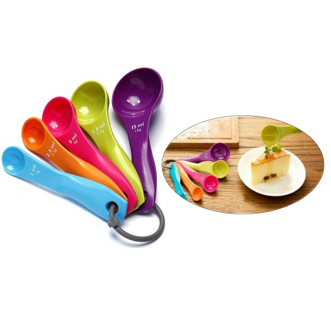 Jual Sendok Takar Plastik Set 5in1 Sendok Measuring Spoon 5 In1 Takaran