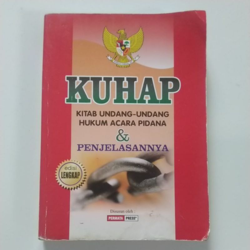 Jual Buku Kuhap Kitab Undang Undang Hukum Acara Pidana Penjelasannya