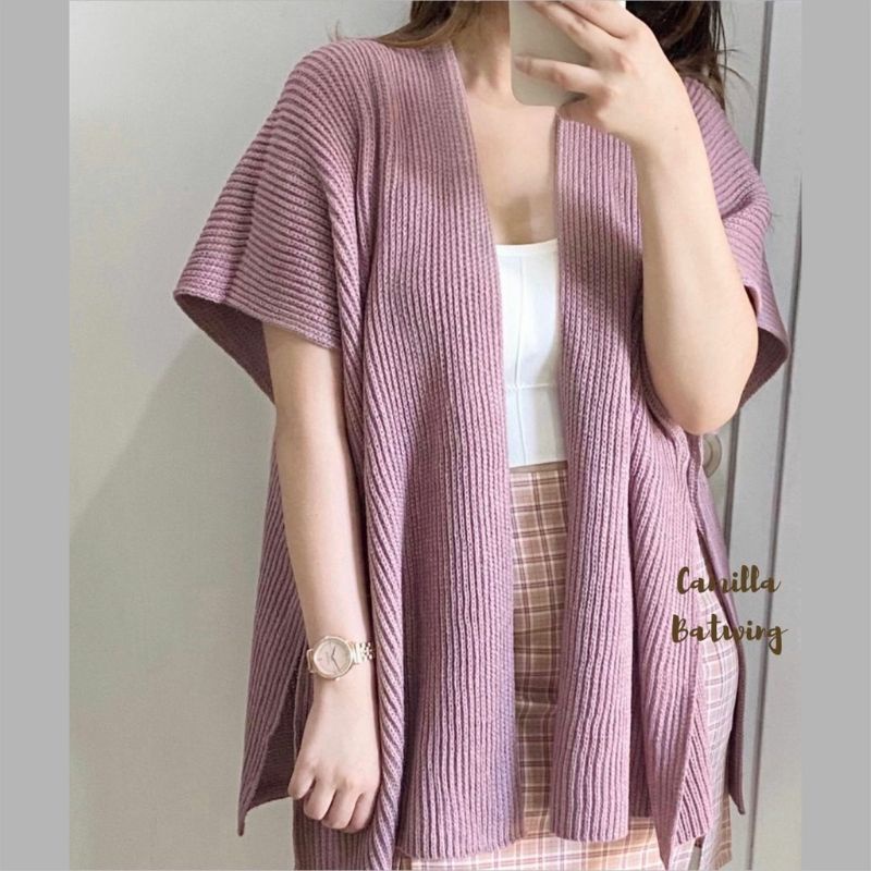 Jual CARDIGAN Rajut Oversize CAMILLA BATWING Outer Cardy Rajut Halus