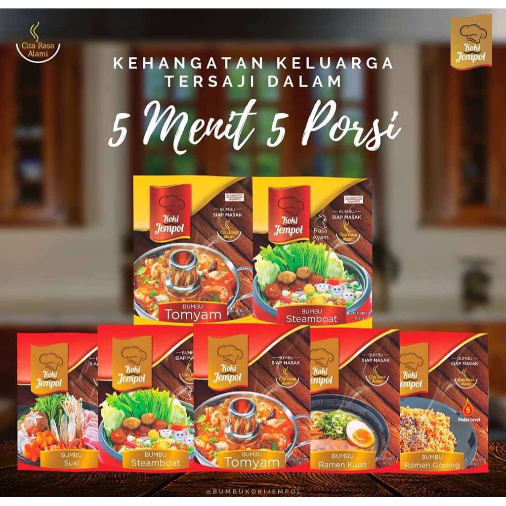 Jual Koki Jempol Aneka Bumbu Instant Steamboat Ramen Bakso Suki