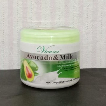 Jual Lulur Alpukat Susu Vienna Brightening Body Scrub Avocado