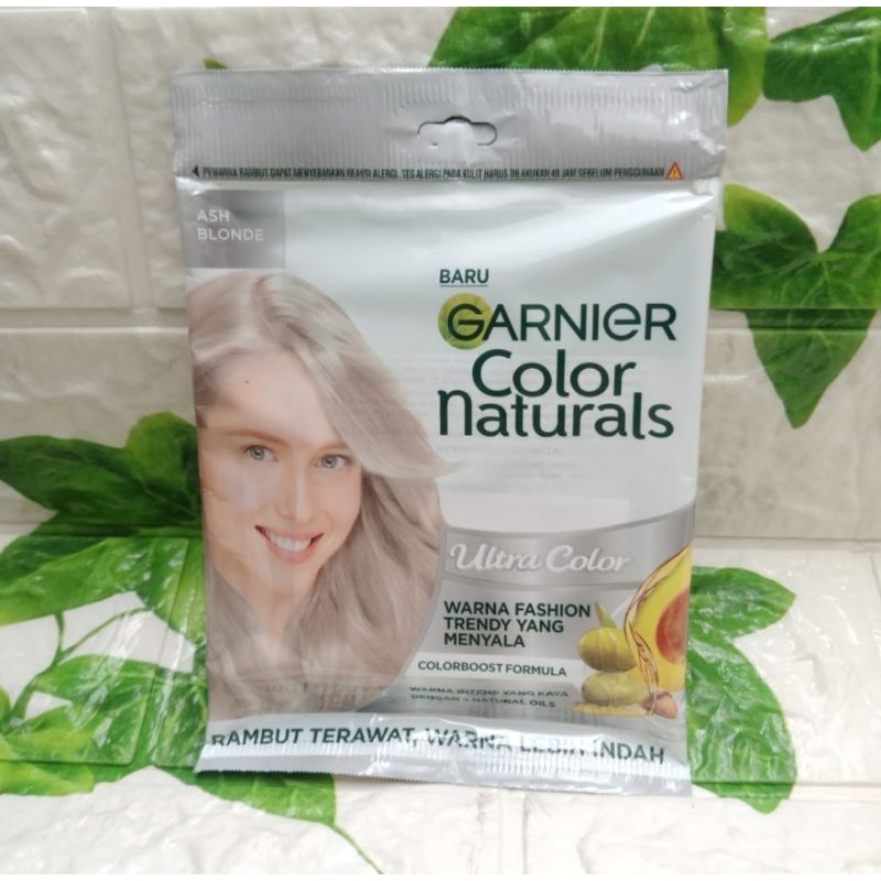 Jual GARNIER COLOR NATURALS ASH BLONDE CAT RAMBUT ABU GREY SACHET 30