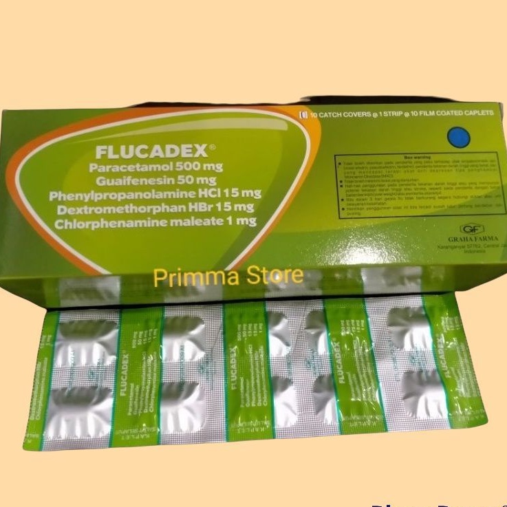 Jual FLUCADEX 10 Tablet Meringankan Gejala Flu Demam Sakit Kepala