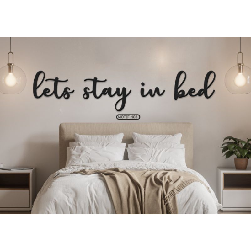 Jual HIASAN DINDING KAMAR DEKORASI WALLDECOR KAMAR AESTHETIC LETS STAY