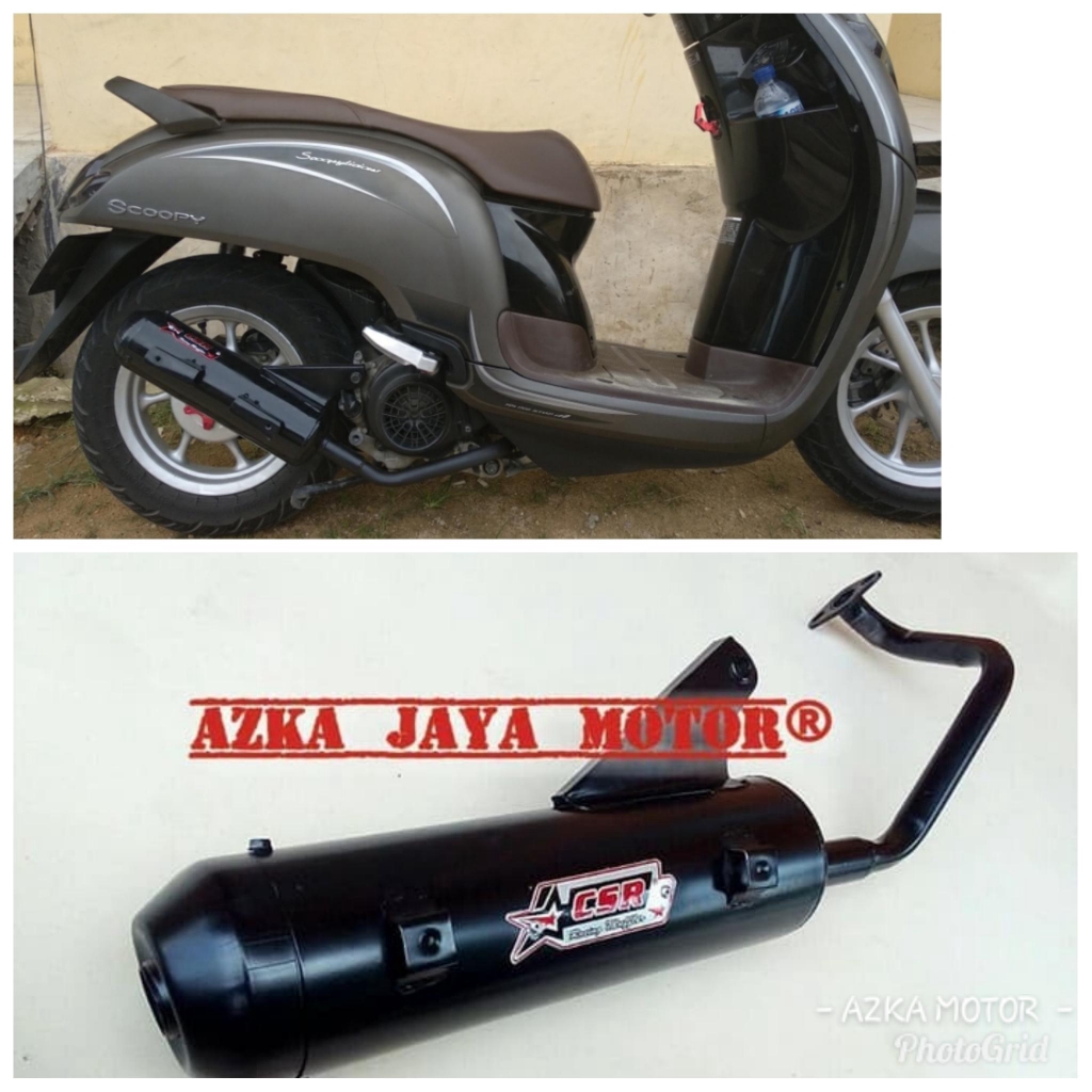 Jual Knalpot Racing New Honda Scoopy Fi Csr Marker Beam Hitam Bobokan