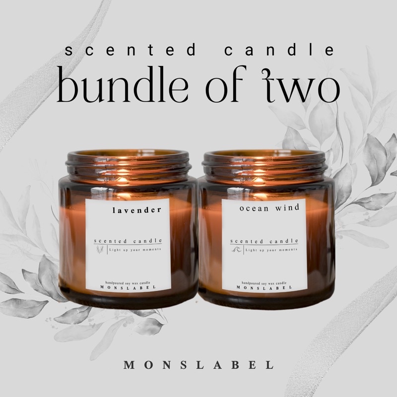 Jual Bundle Of 2 Scented Candle Soy Wax Lilin Aromaterapi Lilin Aroma