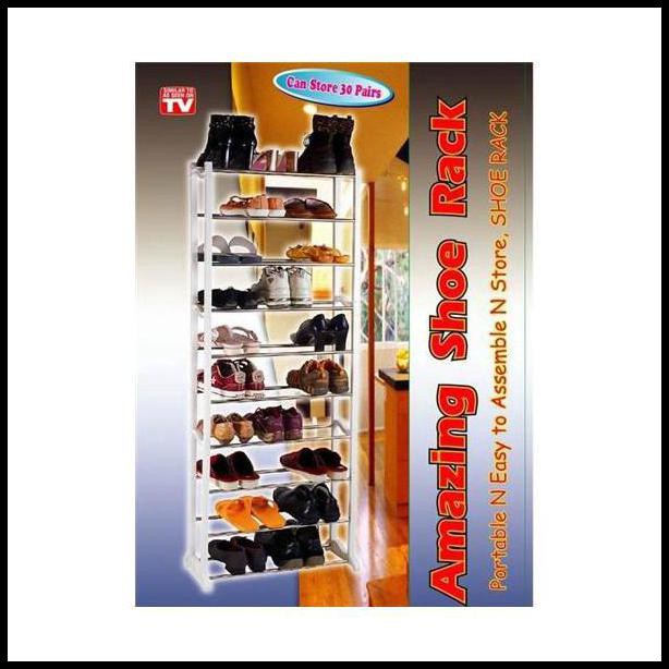 Jual Rak Sepatu Amazing Shoe Rack Muat 30 Pasang As Seen On Tv Shopee