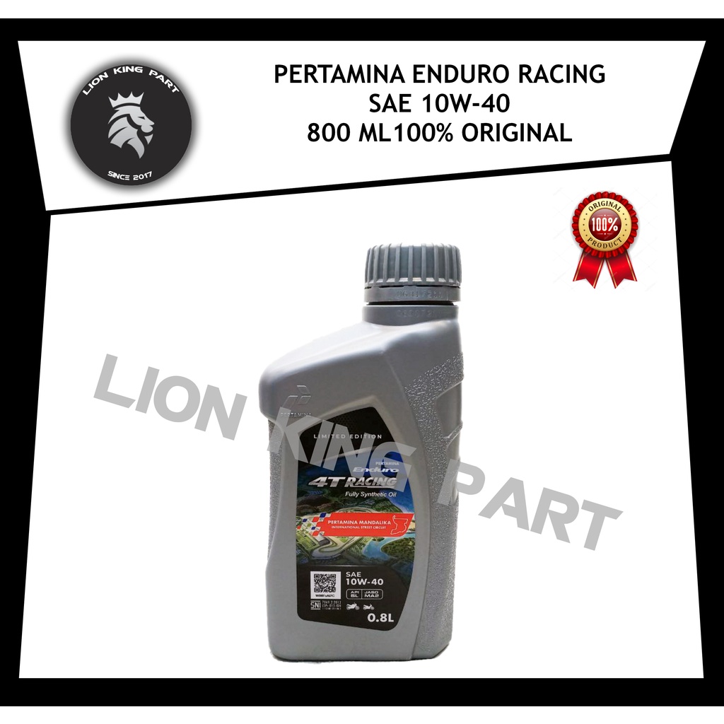 Jual OLI PERTAMINA ENDURO RACING 10W 40 FULL SINTETIS 800 ML 100 OLI