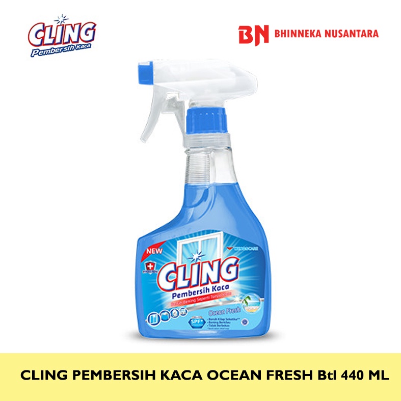 Jual Cling Pembersih Kaca Ocean Fresh Pump 440 Ml Shopee Indonesia