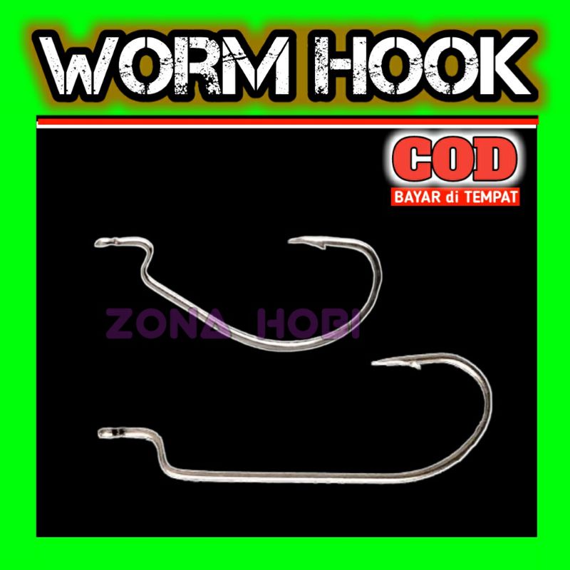 Jual Mata Kail Pancing Worm Hook Untuk Soft Lure Worm Hook Casting