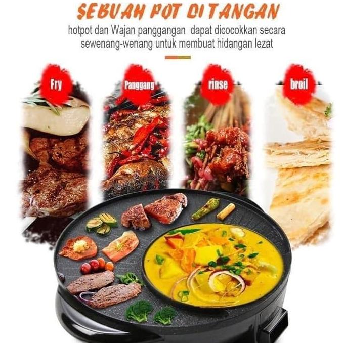 Jual Panci Hotpot Barbeque In Elektrik Shabu Steampot Suki Grill