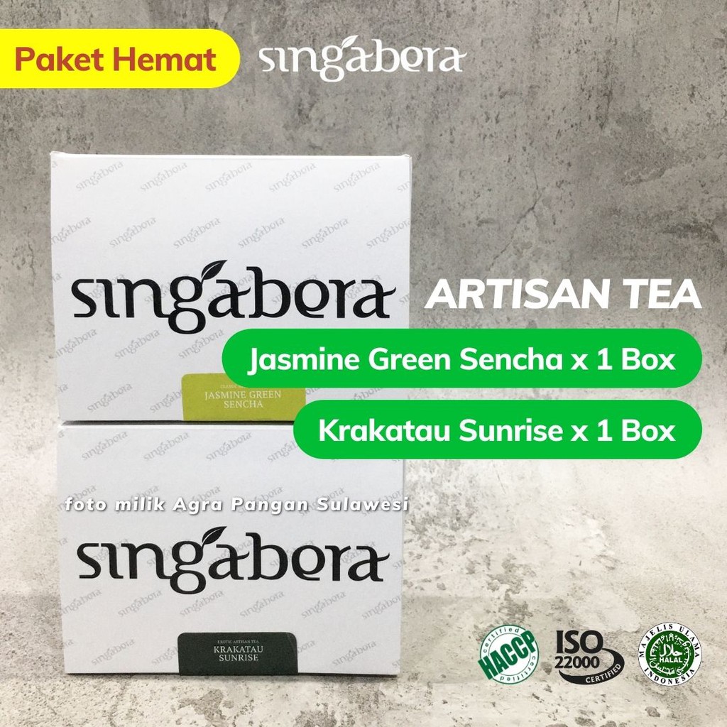 Jual Jasmine Green Tea Sencha Krakatau Sunrise Singabera Teh Hijau