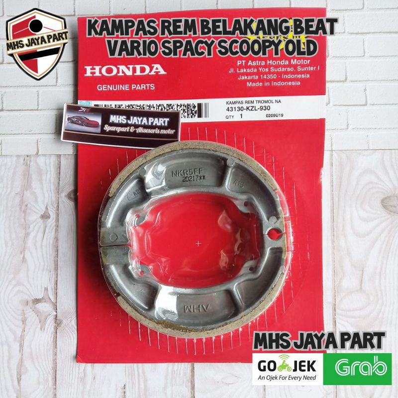 Jual Kampas Rem Tromol Belakang Beat Vario Spacy Scoopy Genio Megapro