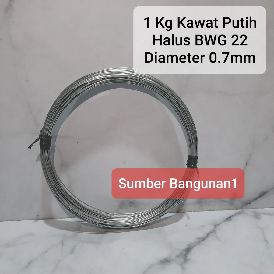 Jual Kawat Putih Halus Kg Bwg Ukuran Mm Galvanis Ikat Bunga