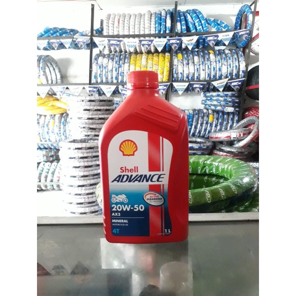 Jual Oli Shell Advance AX3 4T 20w 50 Oli Shell AX3 Isi 1 Liter Original