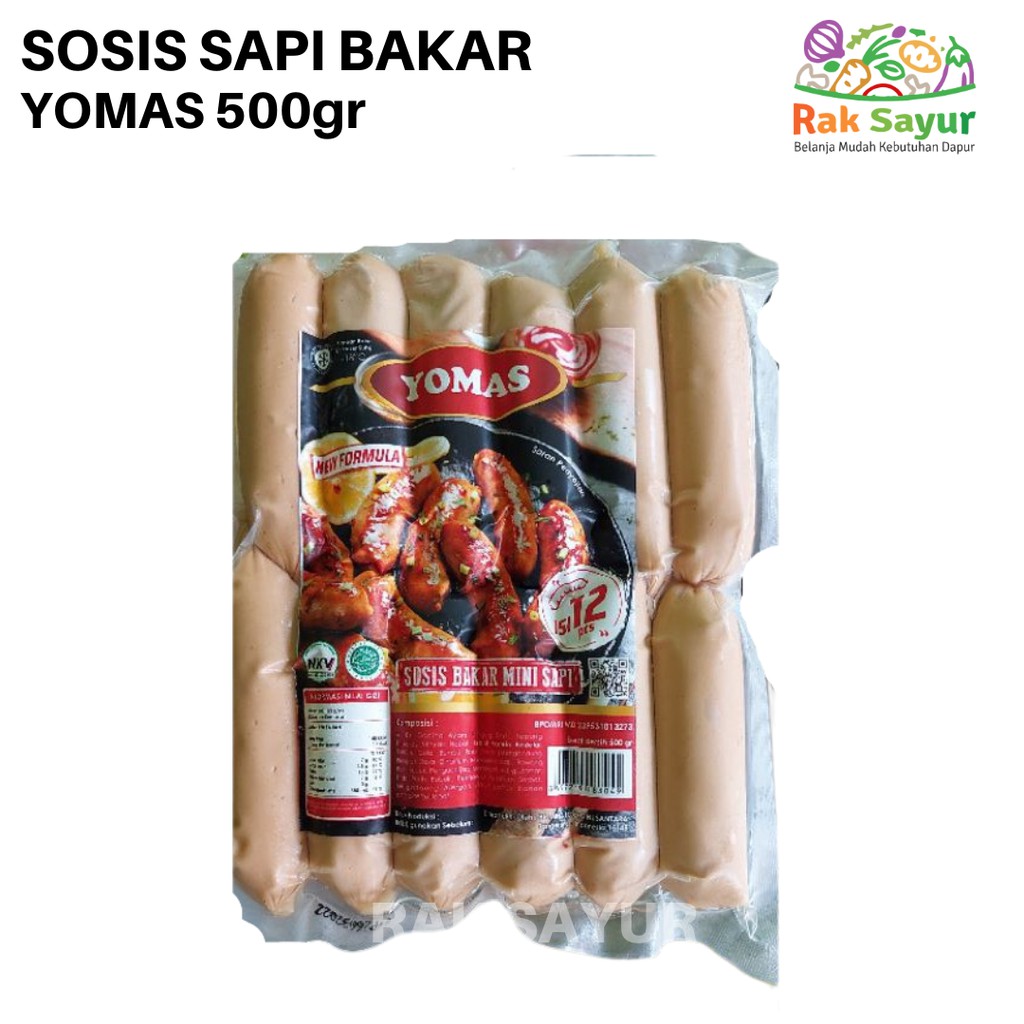 Jual Sosis Sapi Bakar Mini Yomas 500gr Isi 12 Jajanan Frozenfood Padang