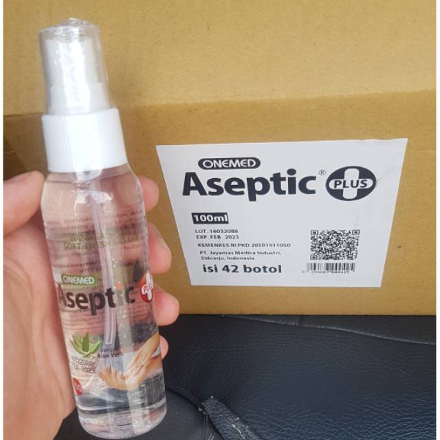 Jual Hand Sanitizer One Med Aseptic Plus Spray 100 Ml Shopee Indonesia