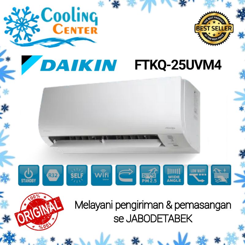 Jual AC DAIKIN FTKQ 25 1 Pk FLASH INVERTER PASANG INSTALASI Shopee