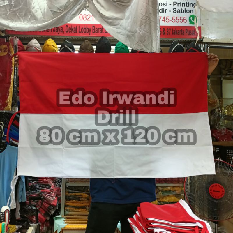 Jual Bendera Merah Putih Ukuran 80 Cm X 120 Cm Bahan Drill Berkualitas