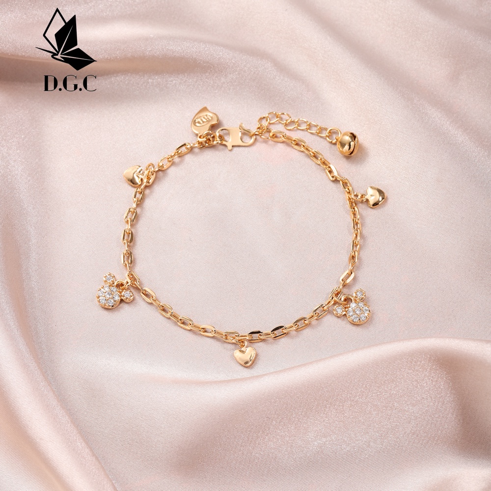 Jual COD Gelang Wanita Titanium Stainless Steel Mewah Rose Gold Bell