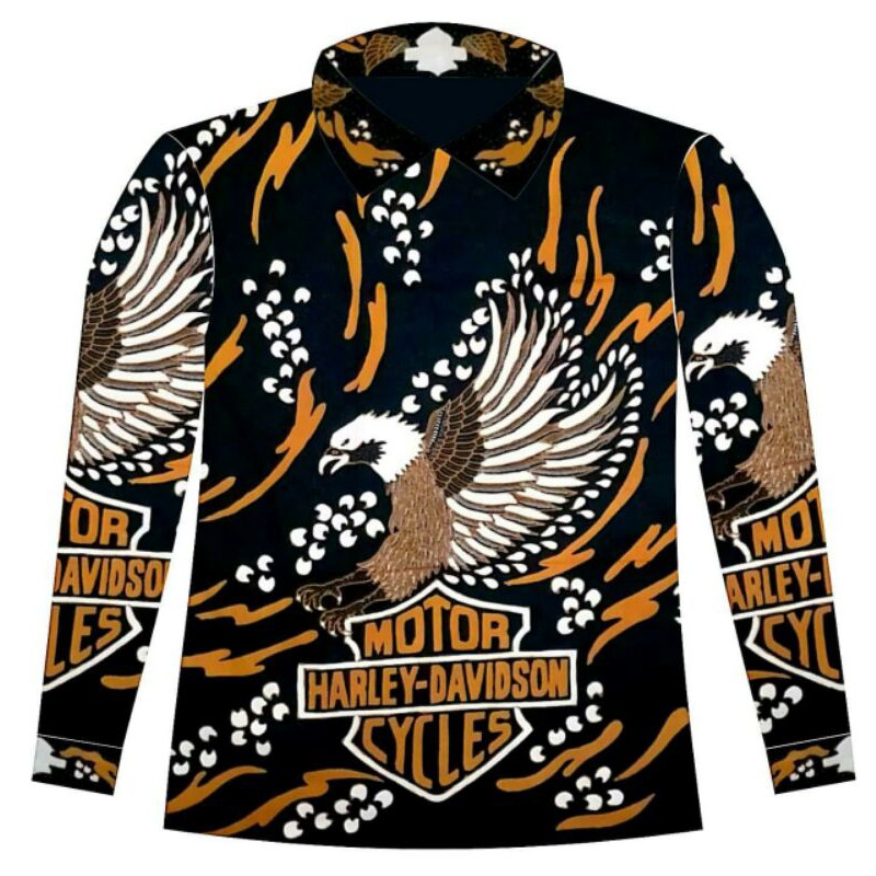 Jual Kemeja Batik Harley Davidson Batik Modern Baju Batik Tulis