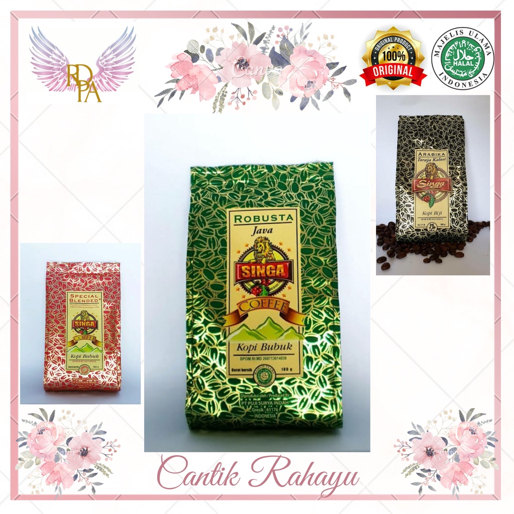 Jual Kopi Singa Robusta Java Gram Kopi Singa Bubuk Hijau Shopee