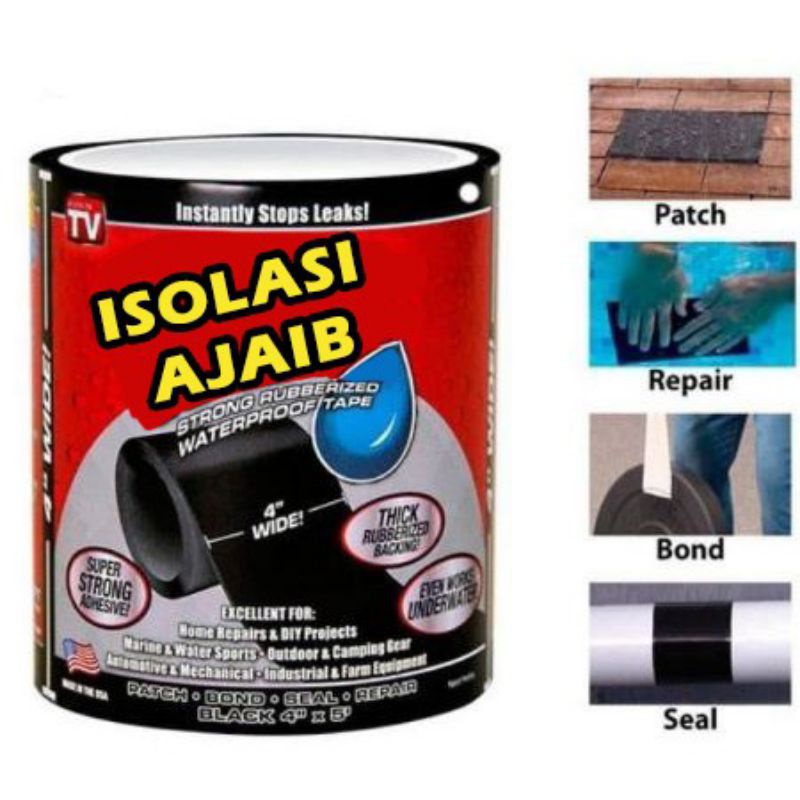 Jual Lakban Ajaib Super Kuat Erat Flex Tape Atasi Bocor Isolasi