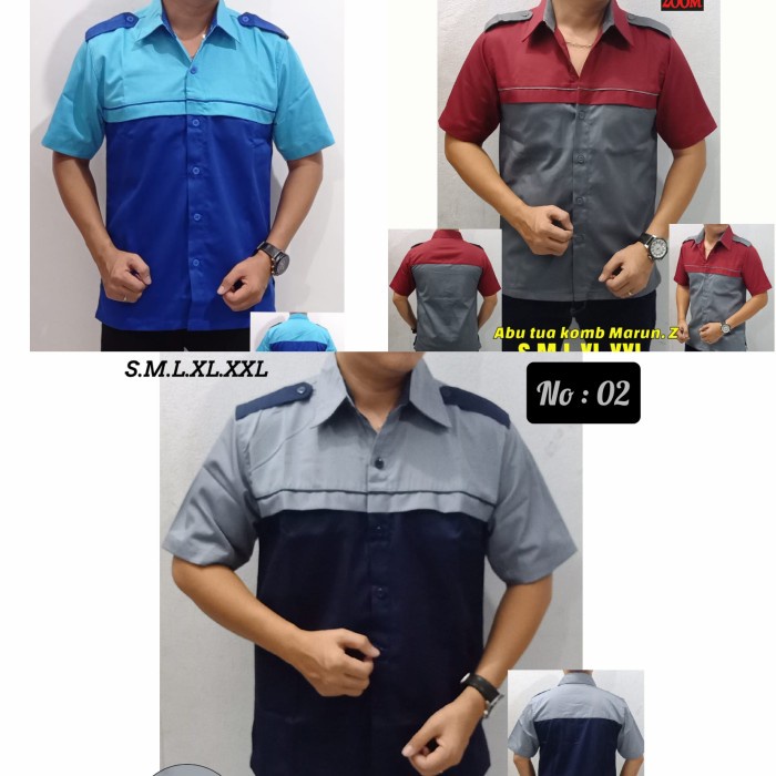 Jual Terbaru Baju Polos Kerja Lapangan Promosi Kemeja Seragam Drill