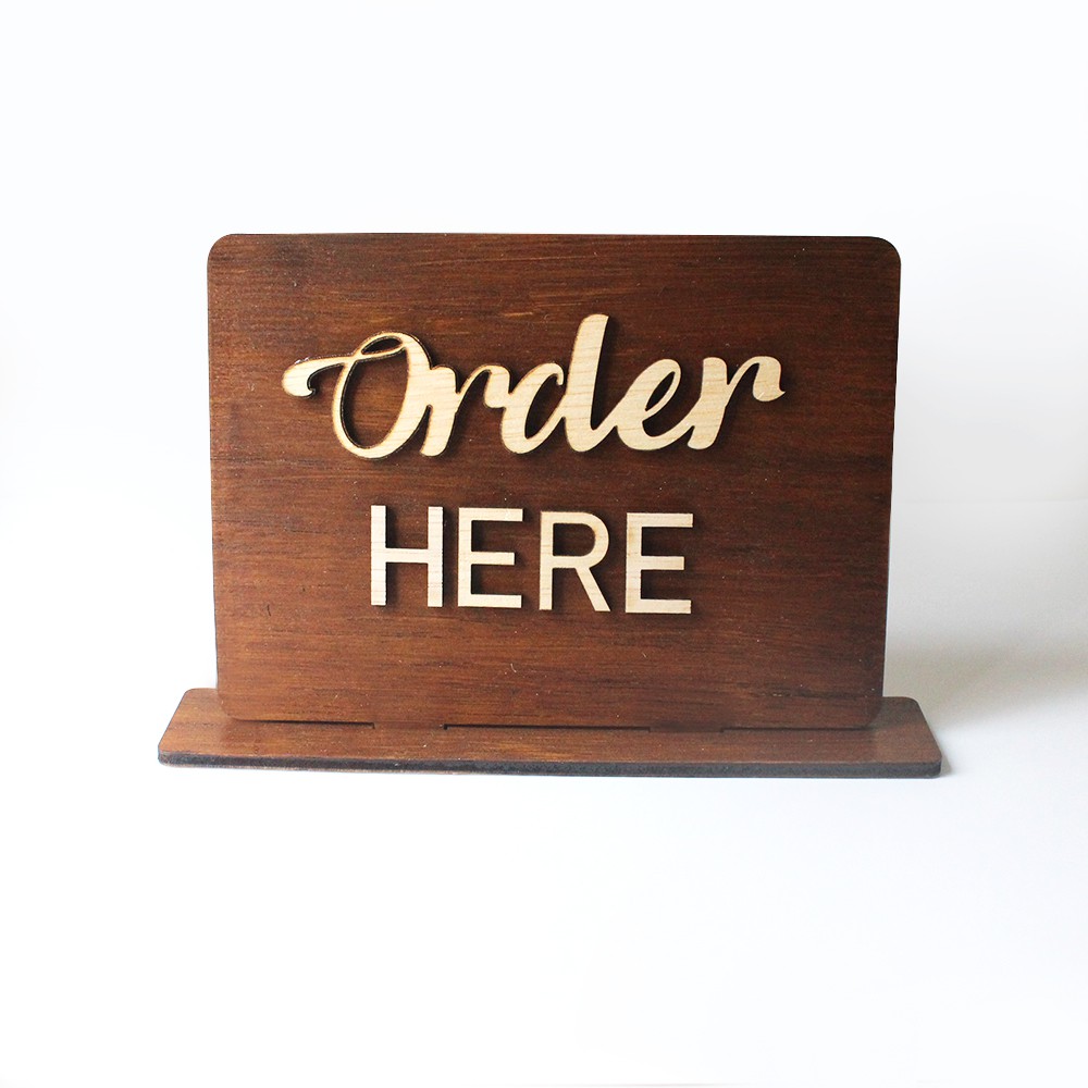 Jual Sign Kayu Order Here Sign Board Toko Kayu Shopee Indonesia