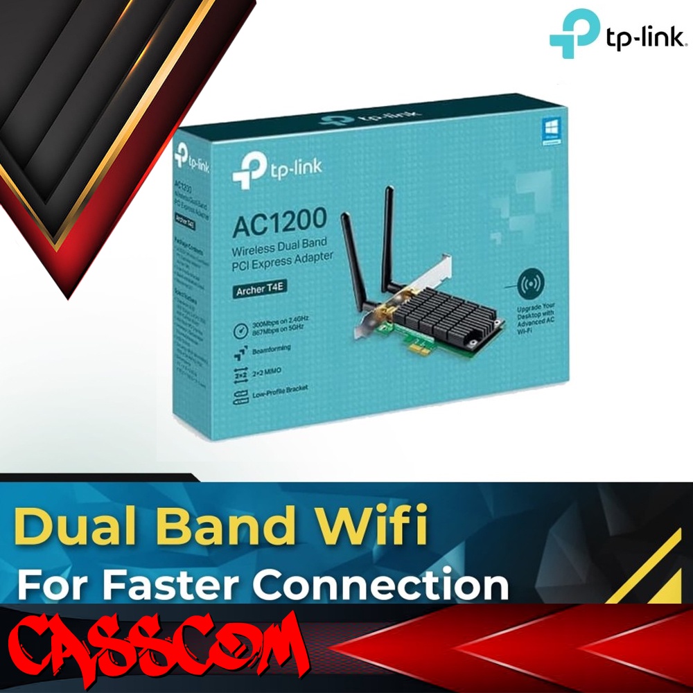 Jual TP Link Archer T4E AC1200 Wireless Dual Band PCI Express Adapter