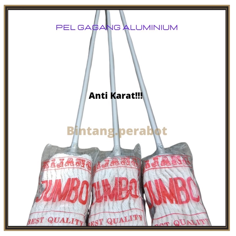 Jual Kain Pel Mop Obor Besi Gagang Aluminium Pel Lantai Gagang