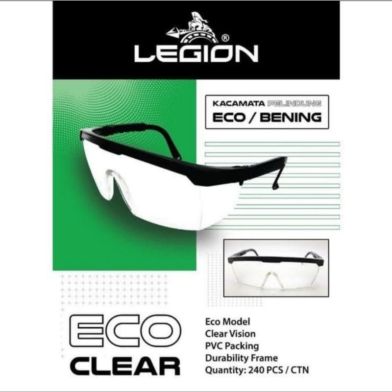 Jual KACAMATA SAFETY LEGION ECO CLEAR KACAMATA GERINDA KACAMATA