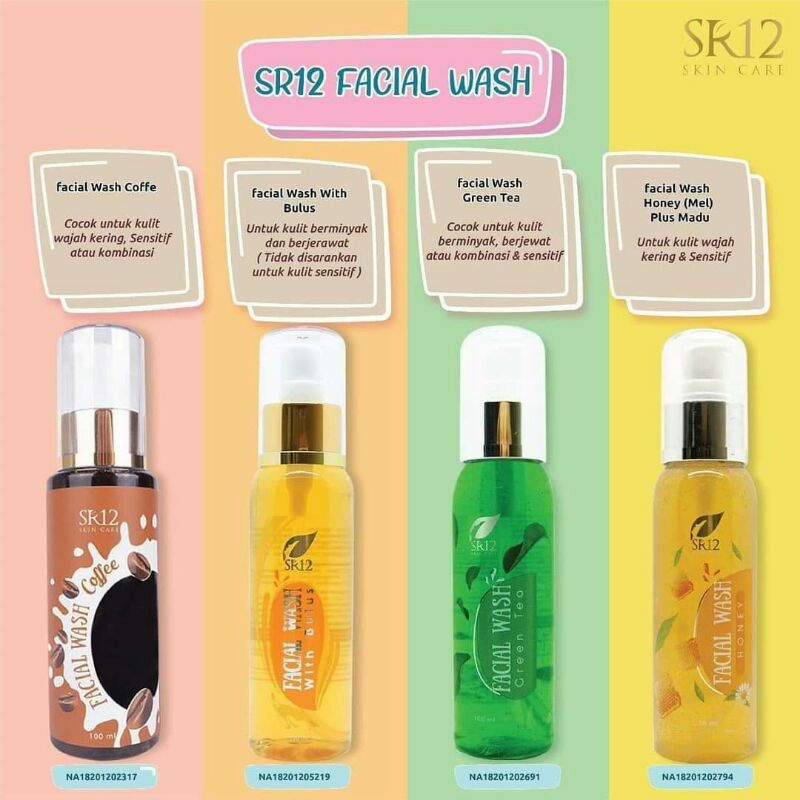 Jual SR12 Facial Wash Honey 100ml Herbal Skincare Pencuci Muka Shopee