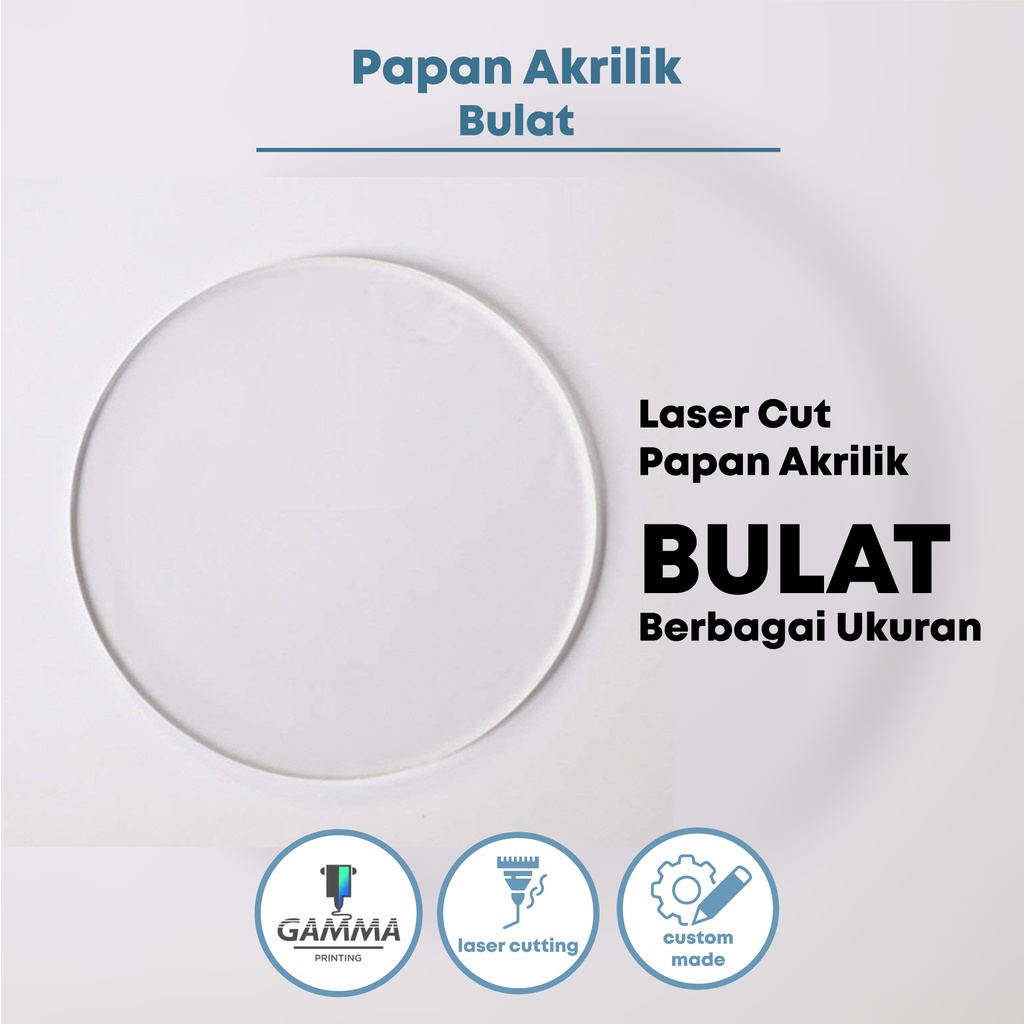 Jual Akrilik Bulat Tatakan Kue Potongan Coaster Lingkaran 2mm Laser