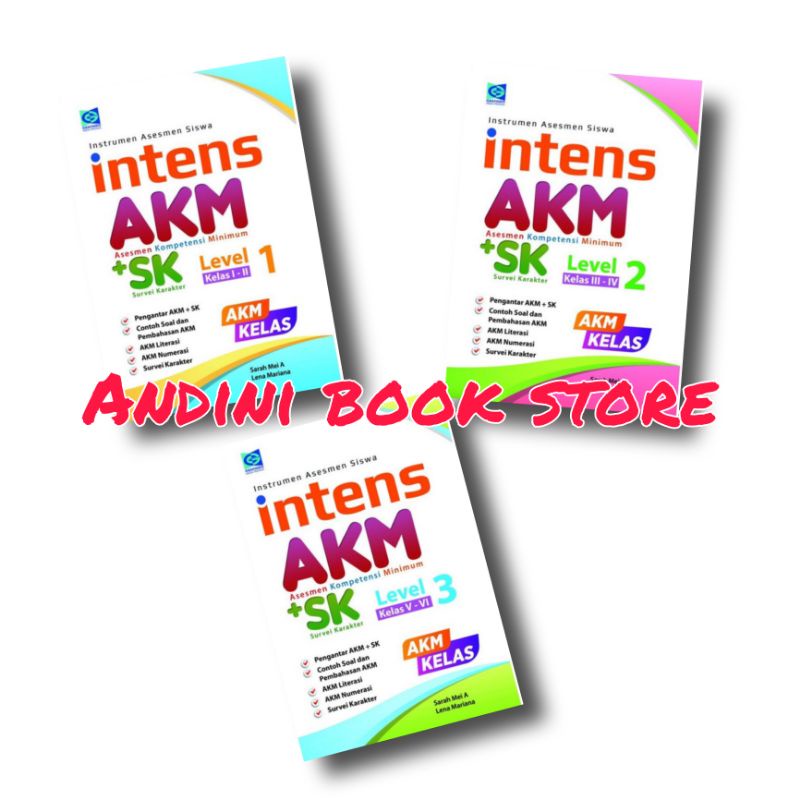 Jual BUKU INTENS AKM SK LEVEL 1 2 3 UNTUK SD MI GRAFINDO Shopee