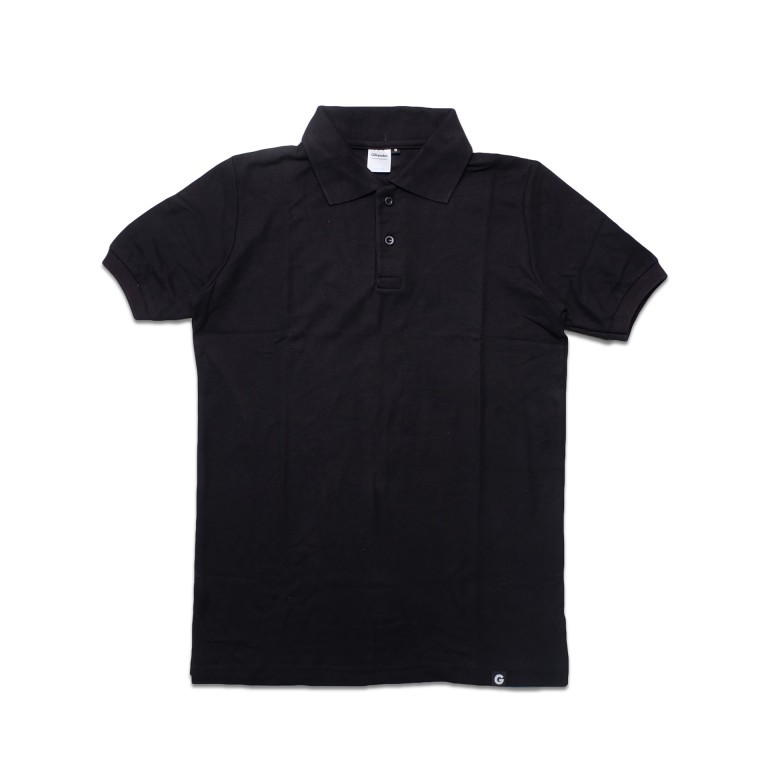 Jual Gilapolos Kaos Kerah Polo Cotton CVC Pique Knit 24s Hitam Shopee