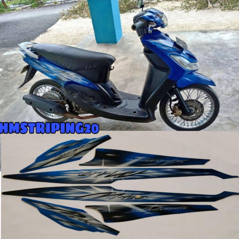 Jual Stiker Striping Lis Body Yamaha Mio Sporty Biru Shopee