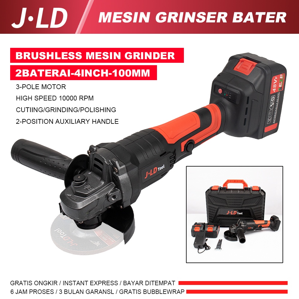 Jual Jld Vf Mesin Gerinda Baterai Tangan Cordless Angle Grinder M