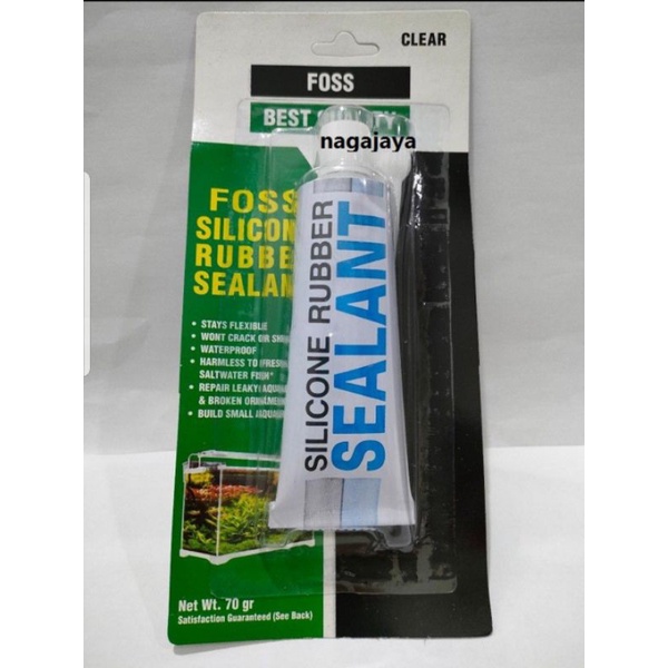 Jual Lem Foss Silicone Rubber Sealant Gr Lem Kaca Aquarium Shopee