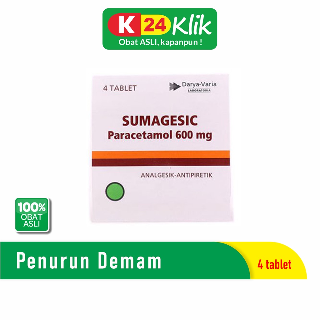 Jual SUMAGESIC Tablet Obat Penurun Demam 1 Strip Isi 4 Tablet