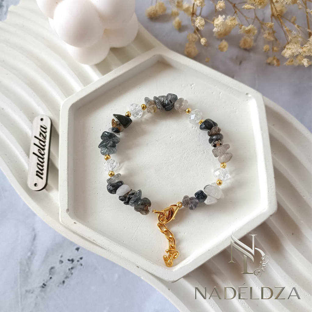 Jual Nadeldza Stone Bracelet Gelang Batu Kerikil Gelang Batu Alam